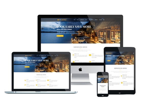 Website on Devices Desktop, laptop, tablet, phone