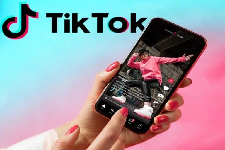 Tiktok on a mobile phone