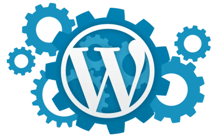 WordPress Logo shaped in Cogs